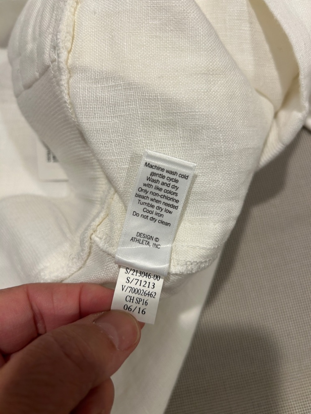 NWT Athleta White Linen Pants Women’s Size 8 Petite - Picture 11 of 11